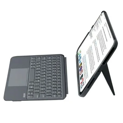 Smartix Premium 4 in 1 Det.Wireless Keyboard for iPad Air 11-inchM2 & 10.9-inch/Pro 11-inchM2/10.9 10th Gen - Black
